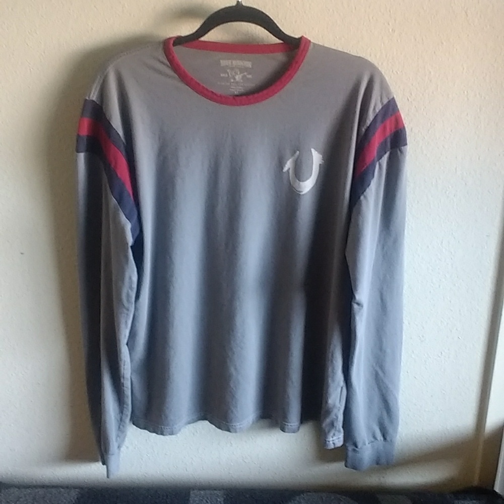 True Religion Long Sleeve Gray Shirt Men